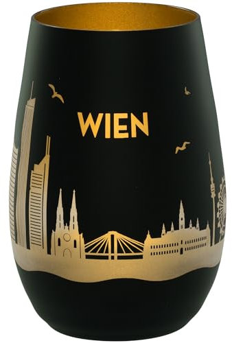Goodtimes Windlicht Wien Skyline (Schwarz & Gold)