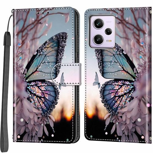 Handyhülle für Xiaomi Redmi Note 12 Pro 5G Hülle, Flip Stoßfeste Schutzhülle Klapphülle mit Kartenfach Handytasche Kompatibel Xiaomi Redmi Note 12 Pro Speed/Xiaomi Poco X5 Pro 5G