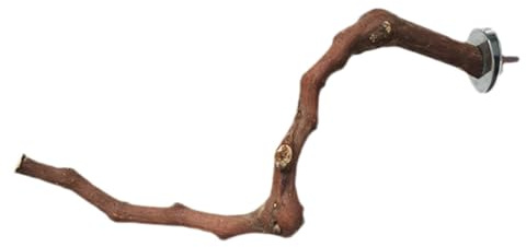 Vogelstange aus natürlichem Weinreben, Vogelkäfigständer, Sittichkralle, Schleifgabel aus für Papageien, Sittich, Kaustock, Kletter- und Sitzkäfig-Zubehör, Spielzeug
