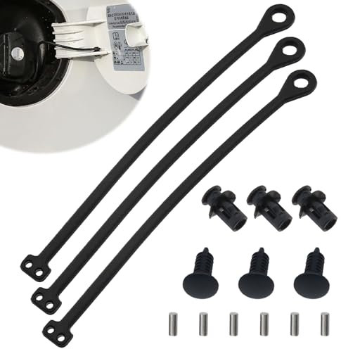 3 Sätze Tankdeckel Halteband, Leitung, Linie, Gummiband, Auto-Tankdeckel aus Gummi, Kraftstofftankdeckel Kompatibel mit VW Bora Audi Passat