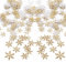 300 Stück Schneeflocken Deko, Streudeko Weihnachten, Tischdeko Weihnachten Konfetti, Glitzersterne Streudeko, Geeignet für Winter, Feier, Hochzeit, Geburtstag, DIY-Basteln, Weihnachten, Gold