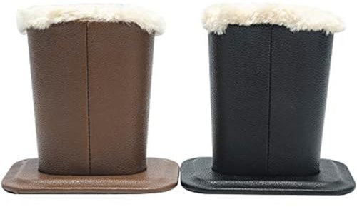 Yeory Brillenhalter, Brillenhalter Stand 2 Packs, PU Leder Brillenhalter mit weicher Plüschfutter, schwarzer Brillenhalter für Schreibtisch