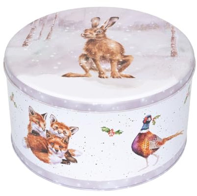 Wrendale Designs Runde Weihnachtsdose, Motiv: Winterwaldtiere