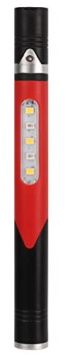 ZAICOLER Linterna de Luz de Lápiz, ABS Recargable Luz de Lápiz de Lápiz con Clip para la Pluma para la Enfermera Doctora (rojo)