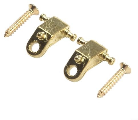 String Tree Retainer for Electric Guitars 1 Pair Mounting Guide for Telecaster Parts Replacement (Gold)