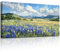 MHARTK66 Wildblumenfeld Leinwand Bilder, 50x100 cm Groß Wandbilder Wohnzimmer Landschaft Bild Aesthetic, Modern Wanddeko Kunstdruck Schlafzimmer Esszimmer Flur Büro Küche Badezimmer