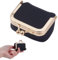 NICENEEDED Mini Boîte à Bijoux en Cuir Véritable Étui Organisateur de Bijoux de Voyage Porte Monnaie Vintage Portable avec Fermoir à Pression pour Femme