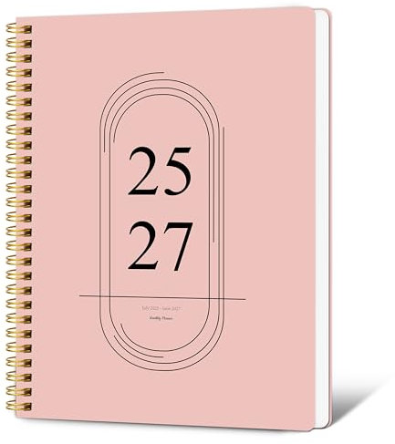 TREES Monthly Planner 2025-2027, 24 Months Planner Calendar 2025-2027, July 2025 - June 2027, 7.3 × 9.5, Simple Calendar Planner Notebook with Monthly Goals for School Office Home Planning