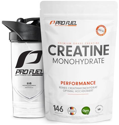 Creatin Monohydrat Pulver 500g + Shieldmixer® Protein-Shaker aus Tritan™ (700 ml) - hochwertiges Kreatin Monohydrat in mikronisierter Qualität im, laborgeprüft mit Zertifikat - für 146 Anwendungen