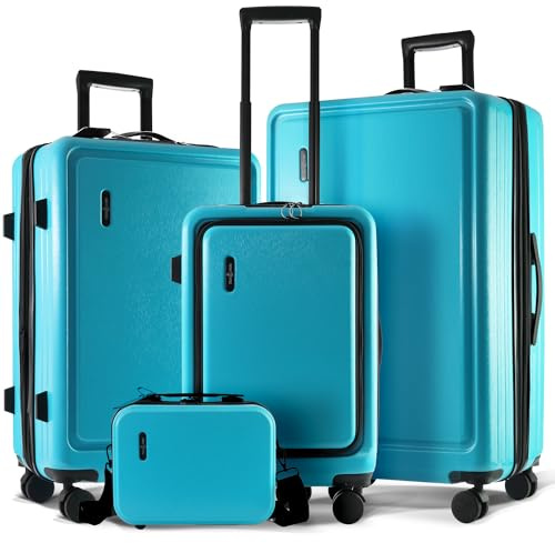 TRAVELARIM Luggage Sets 2 Piece, 24 Inch Suitcase and 28 Inch Luggage with Spinner Wheels, Durable Hard Shell Suitcase Set, Expandable Travel Suitcases with Wheels, Teal