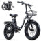 BURCHDA E-Bike Klapprad Elektrofahrrad mit 20 Zoll Fat Tire, 15Ah Lithium-Akku für Lange Reichweite bis 90KM, 7-Gang-All-Terrain Ebike Herren für MTB, Strand & Schnee