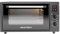 Sinotech Forno Elettrico Ventilato 38L, Pareti smaltate, 1300W, Timer 90 Minuti, Termostato 230°C, 5 Livelli di Cottura, Doppio Vetro, Nero