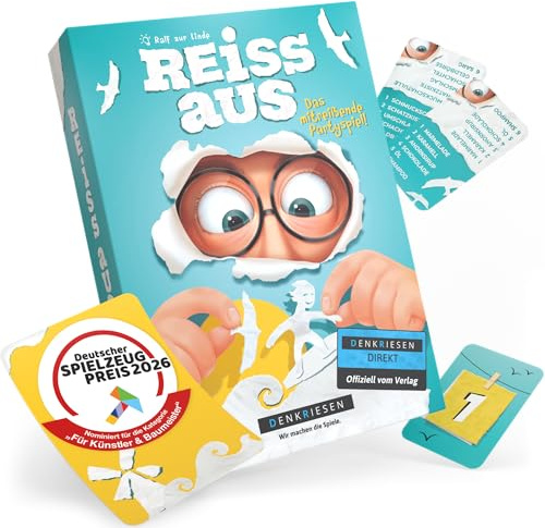 DENKRIESEN Reiss aus | Kreatives Familienspiel ab 7 Jahren Jahren | Kreatives Gesellschaftsspiel mit Papier und originellem Spielprinzip für Familie, Freunde und abwechslungsreiche Spielrunden.