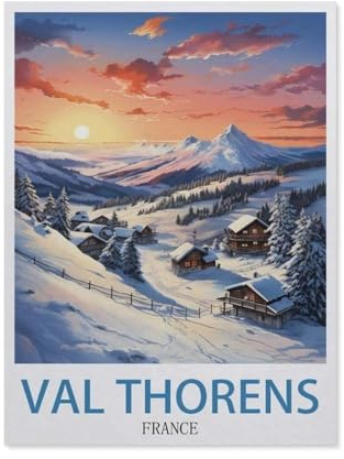 Puzzle 1000 Teile,Val Thorens Frankreich,Holz Adult Toys Dekompressionsspiel(75x50cm)-HD54