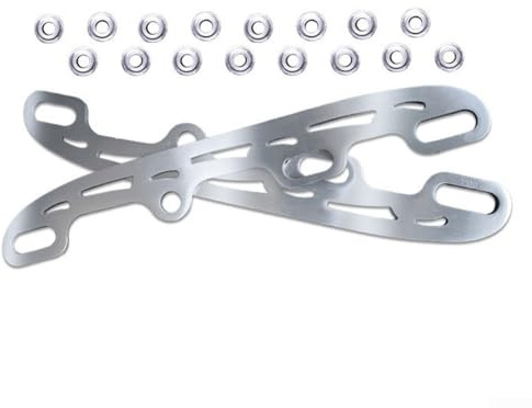 Eawfgtuw Edelstahl-Eisklinge für Rollschuhe, Inline-Skates, Eisbefestigungs-Set, Damen-Schlittschuh-Nachrüstsatz (Silber, groß)