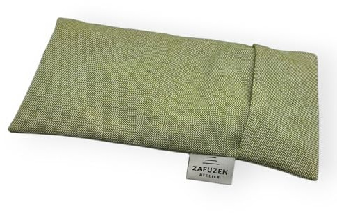 ZAFUZEN Augenkissen Yoga mit waschbarem Bezug – Sage | Augenkissen mit abnehmbarem, waschbarem Bezug, gefüllt mit Reis und Lavendelblüten. Für Yoga und Entspannung.