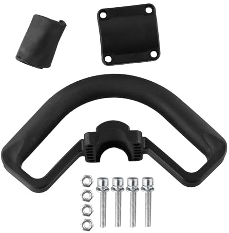 Serenophile Schlaufengriff-Montageset für Rasentrimmer, ergonomischer schwarzer Kunststoffgriff mit Schwammpolsterung, Gummihülsen und Schrauben, passend für 26-mm-Schaft