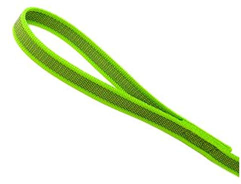 Mystique® Gummierte Leine 12mm mit Handschlaufe Standard Karabiner neon grün 3m