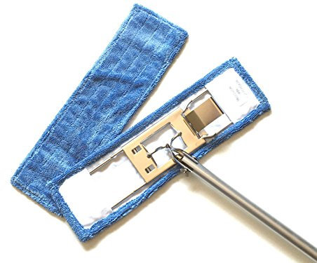 Professional 42cm Edelstahl bodenexpress Made in Germany 2X Microfaserwischmop Stiel passt für Hara