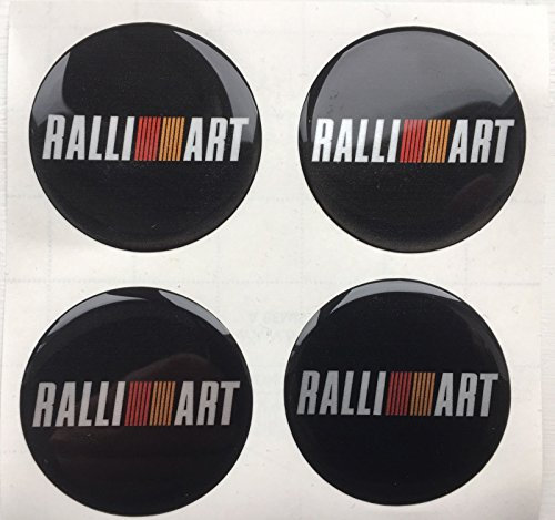 SCOOBY DESIGNS Aufkleber für Radnabenkappen, gewölbt, für Mitsubishi RALLIART Leichtmetallfelgen, EVO X4, alle Größen (60 mm)