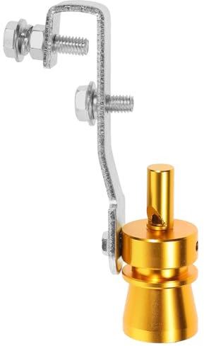 VOSAREA Aluminium Auto Turbo Sound Auspuff Whistle Rohr Endrohr Abblasventil Simulator Größe M (Golden)