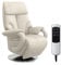 CAVADORE Ledersessel Istanbul / Fernsehsessel mit elektrisch verstellbarer Relaxfunktion / 2 E-Motoren / 80 x 115 x 79 / Echtleder: Weiß