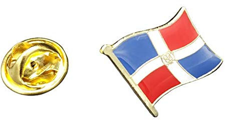Gemelolandia | Pin de Solapa Bandera Mastil Rep Dominicana 16x15mm | Pines Originales Para Regalar | Para las Camisas, la Ropa o para tu Mochila | Detalles Divertidos
