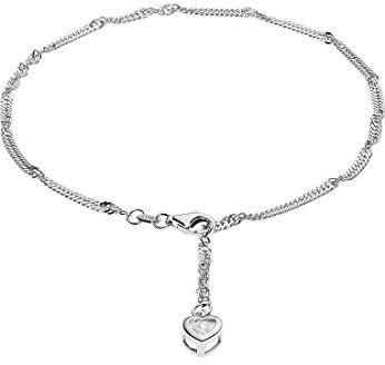 FAVS Damen-Fußkette 925er Silber 1 Zirkonia One Size 87196739