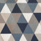 Stoff Meterware Baumwolle Dreieck blau grau jeans natur Grafik pflegeleicht Dekostoff Vorhangstoff Leinenoptik Meterpreis