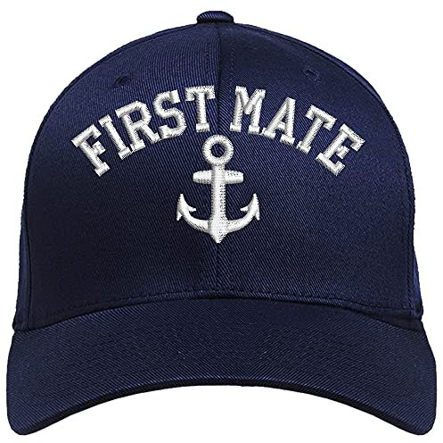 Captain-Hut, bestickt, Baseballkappen, passende Skipper, Bootsmütze, Marine, Marine, Seemannskappe, Navy-first Mate, Large-X-Large