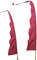 DEKOVALENZ Tessuto per Bandiera Balinese Wave con Punta a Forma di Cuore, Diversi Colori e Lunghezze, Lunghezza:3 Meter, Colore:Borgogna