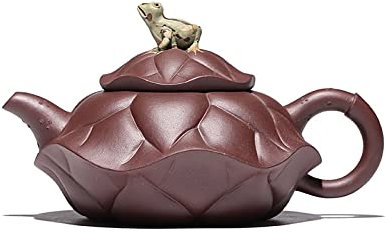 Théières Violet Argraille Lotus Feuille de grenouille Théière Violet Sand Tea Pot de thé Kung Fu Bouilloire Théière Bouilloire (Color : 1)