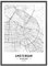 JUNOMI® Amsterdam Poster DIN A2 mit Rahmen Schwarz, DIN A2 Wohnzimmer Deko, Modernes Wandbild, Amsterdam Bild, Wandbild mit Rahmen, Stadtplan Poster Amsterdam, perfekte Geschenkidee für Amsterdamer