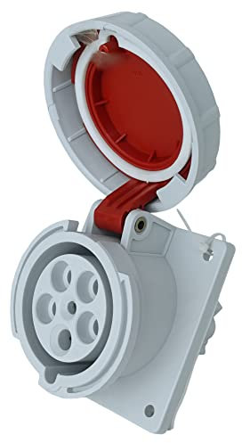 CEE Einbausteckdose schräg 63A/5P 400V IP67 Anbaudose Steckdose Anbausteckdose