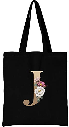26 Letter Printed Canvas reusable grocery bags, Foldable Casual Travel HandBag, Shoulder Beach Tote Bags, Shopper bag eco friendly super strong washable Storage bags Shopping bag Canvas bag for Women
