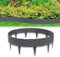 Froadp Rattan Optik Beeteinfassung Rasenkante Set, 100cm Beetumrandungen Kunststoff Rasenkantensteine, Plastik Rasenbegrenzung Beetzaun, Beetabgrenzung Garten Palisaden (5m=5 Stück, Anthrazit)