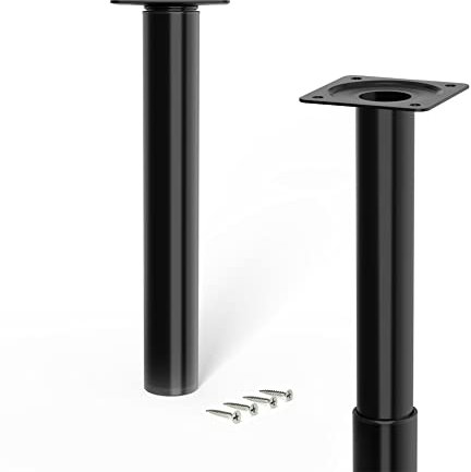 LouMaxx Möbelfüße schwarz Ø 30mm - höhenverstellbare Füsse für Möbel 300–500 mm – Füße für Möbel belastbar bis 30 kg – 4er Set Möbelfüsse schwarz inkl. Schrauben