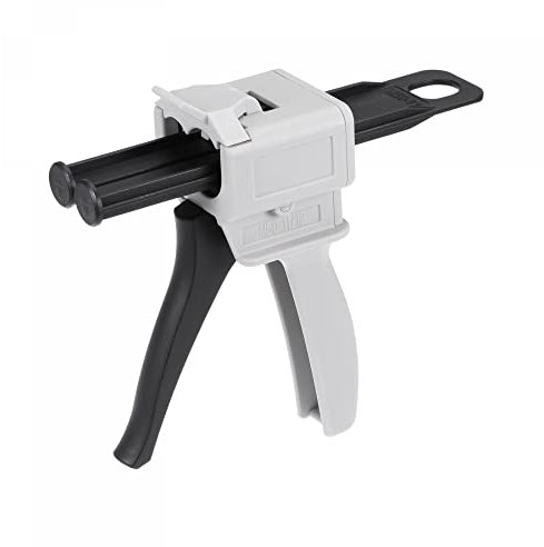 sourcing map 50ml Manual AB Epoxy Resin Mixing Applicator Dispenser Gun with Glue Mixing Rate of 1:1, for Mixing Different Liquids
