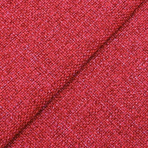 DESHOME Penelope 15 Meter - Stoff Meterware Wasserabweisend widerstandsfähige Stoffe für Sofakissen, Möbelstücke, Stühle Beziehen Rot