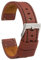 diloy Vintage Uhrenarmband gewachstes Leder mit weißer Naht – Handgefertigt für Sport- oder klassische Uhren – Größen 18mm 20mm 22mm 24mm 26mm – Braun oder Schwarz 384 Mittleres Braun Und Schwarz