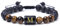 Musihy Perlenarmband Herren Lavastein, Beads Armband Alphabet M Perlen Geflochtenes Armband Umfang 29.2CM