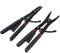 Circlip Pliers Large, Heavy Duty Ratchet Snap Ring Pliers with Non-Slip Handles Universal 16 nternal External Circlip Pliers Tool Kit with 8 Interchangeable Heads, for Cars Truc