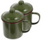 CLISPEED 2pcs Enamel Mug Enamel Campfire Mugs Enamel Coffee Cups Tin Camping Mugs Tin Mugs Enamel Coffee Mug Vintage Drinking Glasses Mug with Lid Small Milk Cups Outdoor Office Metal Cup