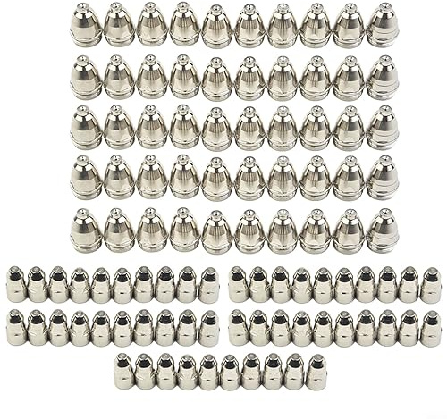 100 Stück P80 Plasmaschneiddüse 1,1–1,75 mm Fräserbrenner, Plasmaschneidausrüstung für Plasmaschneiden für CUT-70 CUT-80 CUT-100 CUT-120 Plasmaschneidmaschinen