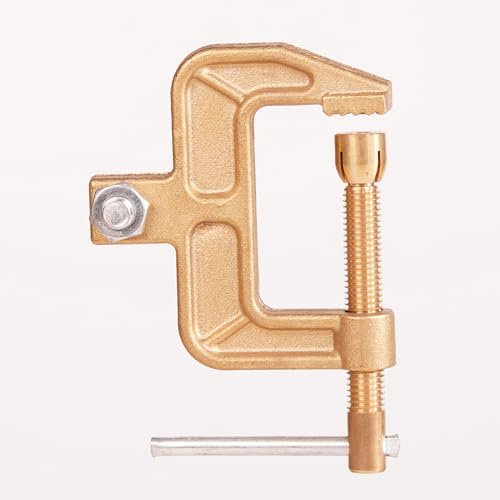 ROJOO 500A Brass Material Classical G Shape Ground Welding Earth Clamp for ARC TIG MIG Welding Machine