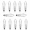 SCNNC Lampadine Candela E10 24V 3W, Lampadine di Ricambio Candela Arco Bianco Caldo 2700K, Lampadina Candela Conica Scanalata E10 per Candela Ponte Arco Candeliere Interno Albero di Natale, 12 Pezzi