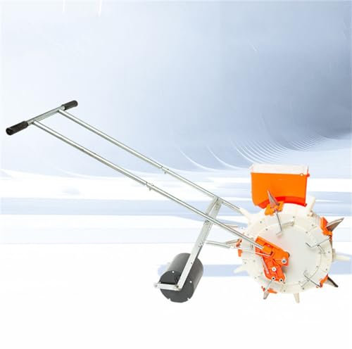 HJDSUDU Corn and soybean seeder, Hand-Push Wheat Seeder with Pressure Wheels,Hand-Push Roller Seeder,Seed Spreader Push,Portable Corn Soybean Planter,6 mouths