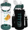 Seekua 1.5 litre Sport Gourde d'eau Avec Paille et Temps Motivation Marqueur, 1.5l Grande Bouteille d'eau Verre Avec Sans BPA Pour le Gym Bureau Fitness Camping