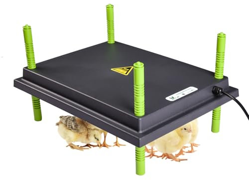heninhill Chioccia Artificiale per Pulcini 25x30cm, Piastra Riscaldante Lampada Riscaldante per Polli, Anatre, Pollame (Nero)