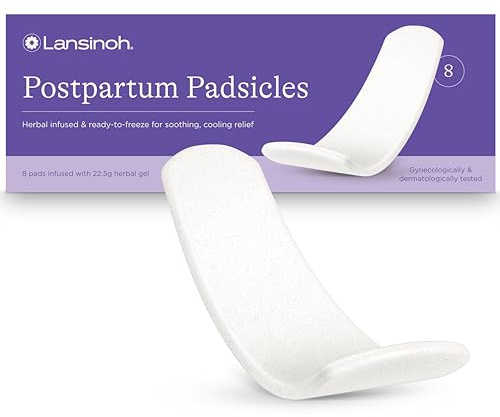Lansinoh Padsicles Postpartum Cooling Pads - 8 Pack | Infused with Aloe Vera & Witch Hazel Pads Postpartum Essentials - Soothing & Cooling Relief Post-Birth
